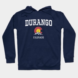 Durango Colorado CO Vintage Athletic Mountains Hoodie